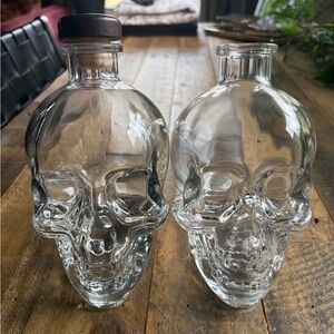 2 Crystal Head Bottles